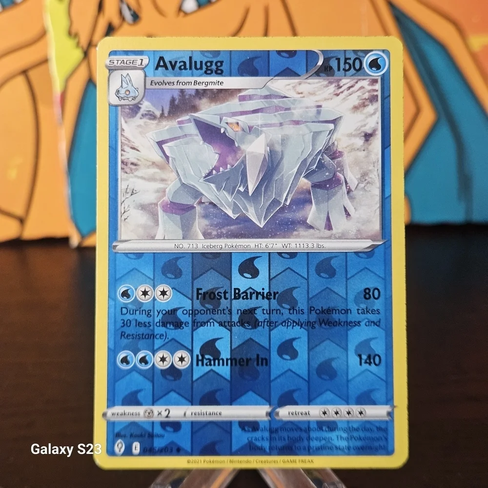 pokemon avalugg card 37/114 Steam Siege Non Holo Rare Pokmon NM any damage done to this Pokmon by attacks is reduced by 20 (after applying Weakness and Resistance) Pokemon Steam Siege Avalugg #37
